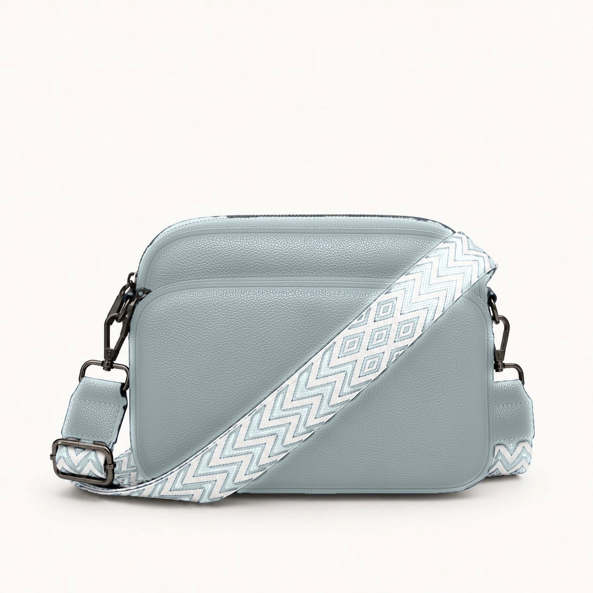 Rivarella Crossbody Bag in Linen Blue – front view