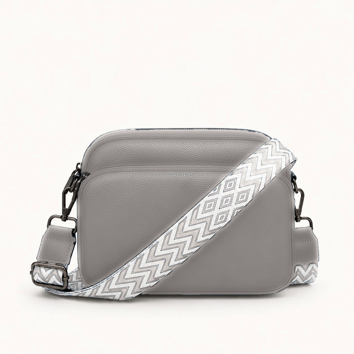Rivarella Crossbody Bag in Grey with its woven strap