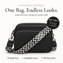 Rivarella Crossbody Bag in Black – front view