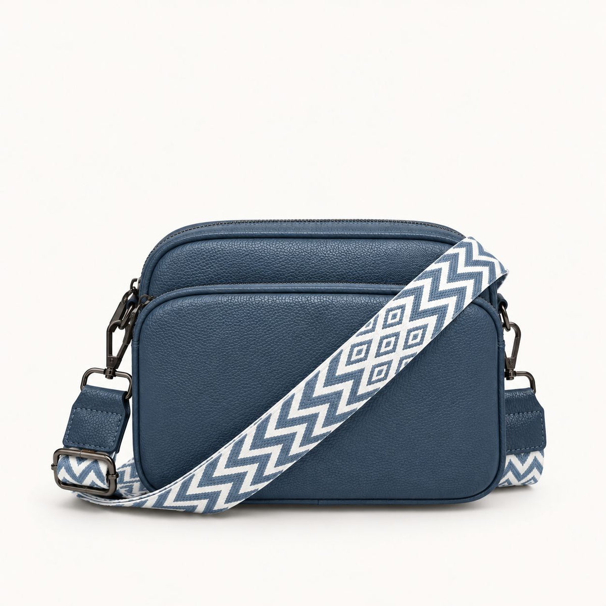 Rivarella Crossbody Bag in Denim Blue – front view