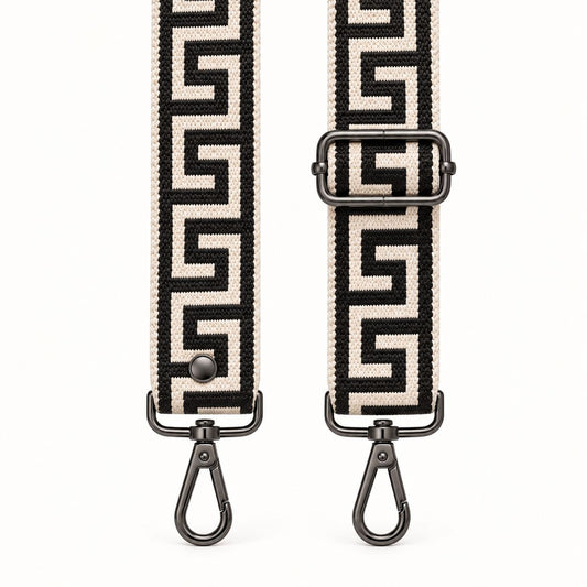 Black & Stone Greek Key Strap