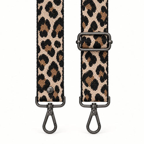 Black & Beige Leopard Strap