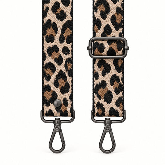 Black & Beige Leopard Strap